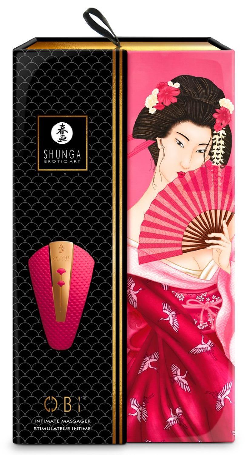 Вібратор для клітора Shunga Obi, 11,5 см (малиновий)