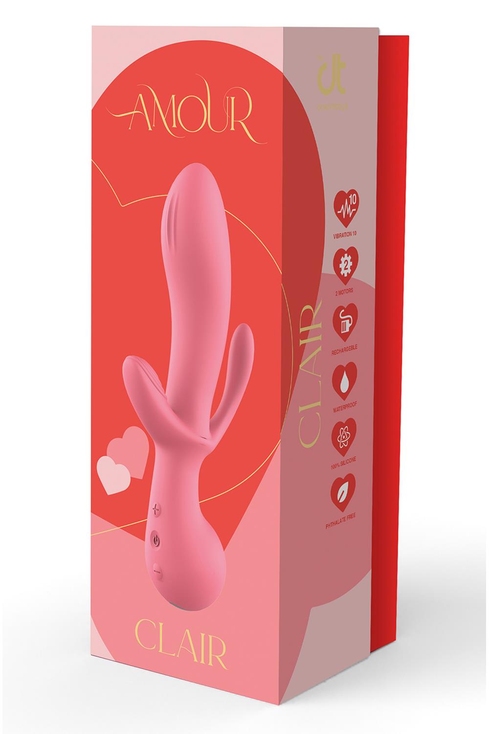 Вибратор Amour Clair, 22 см (розовый)