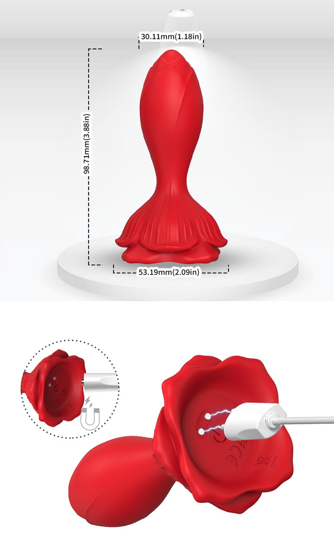 Анальна пробка B - Series Joy Rosenberg Red, 9.8 см (червоний)