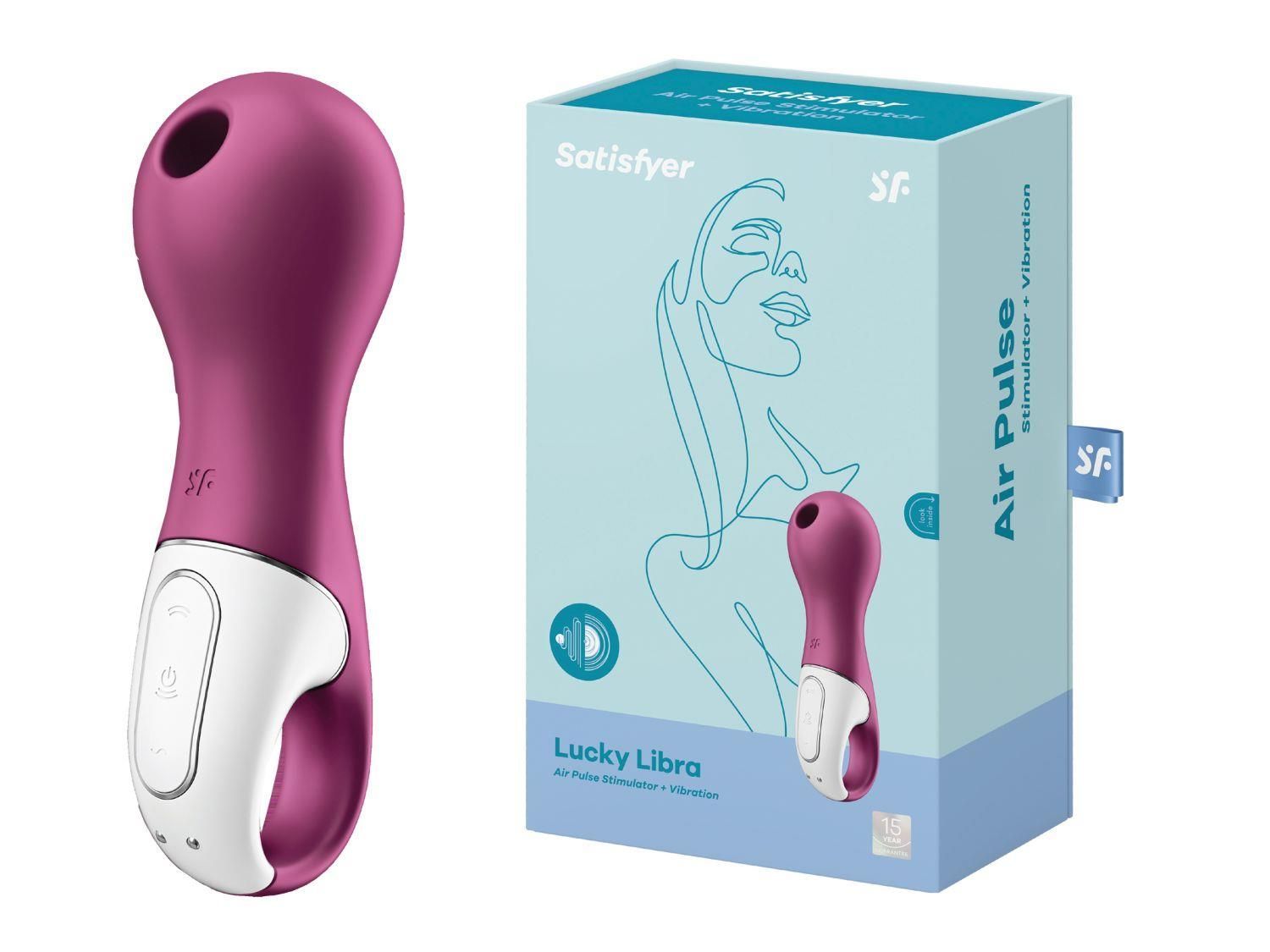 Вакуумный стимулятор клитора с вибрацией Satisfyer Lucky Libra (сиреневый)