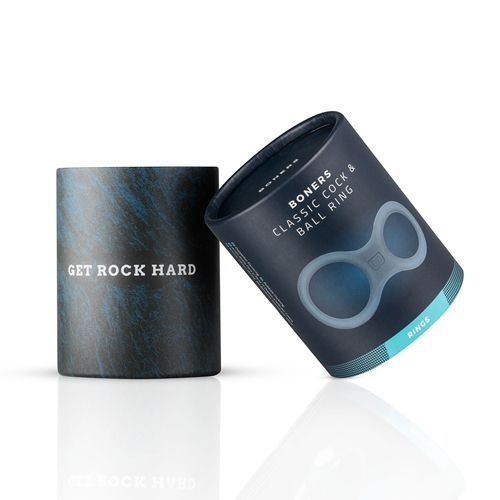 Эрекционное кольцо Boners Classic Cock & Ball Ring, 10,5 см (серый)