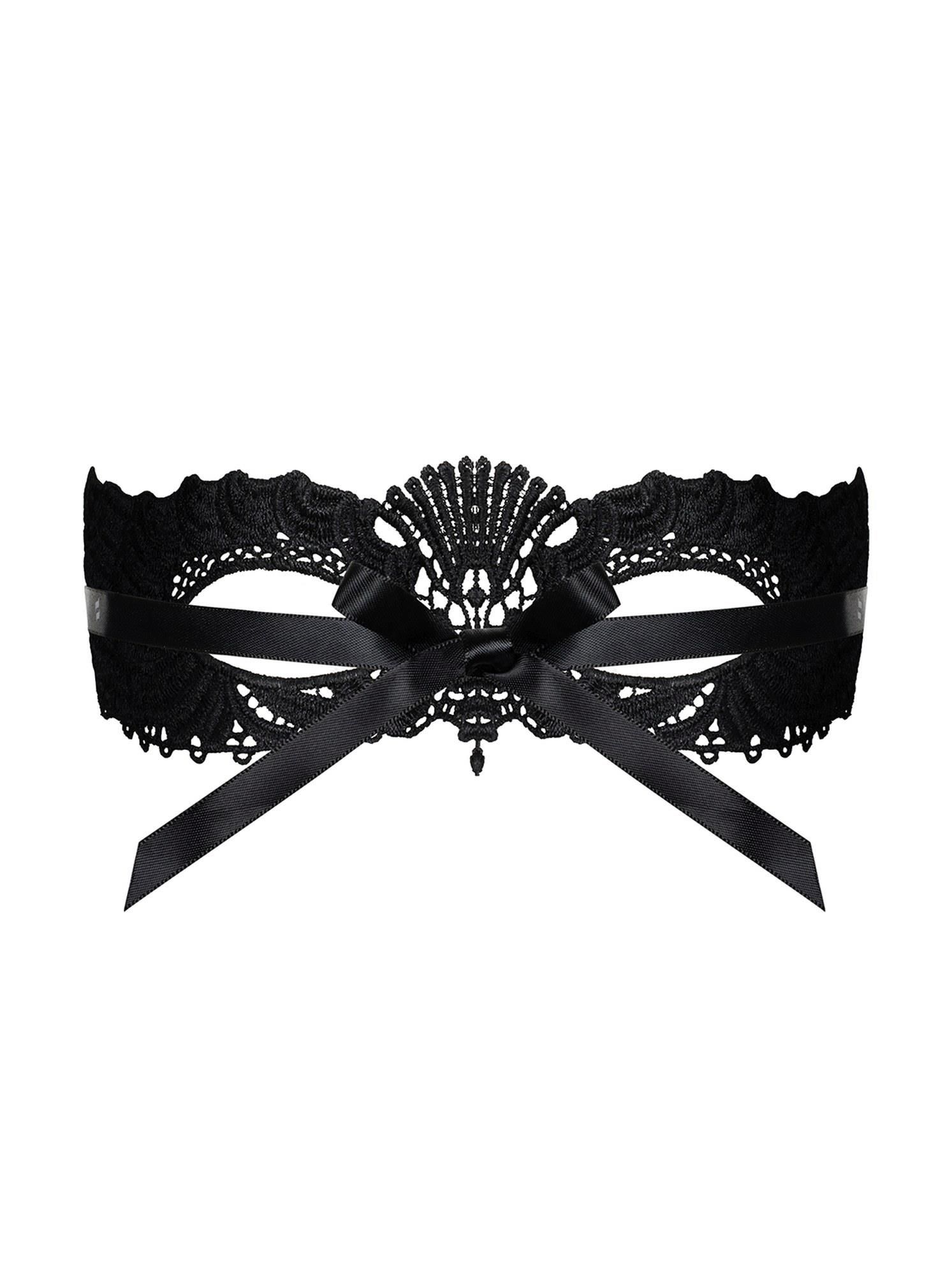 Еротична маска на очі Obsessive A700, One Size (чорний)