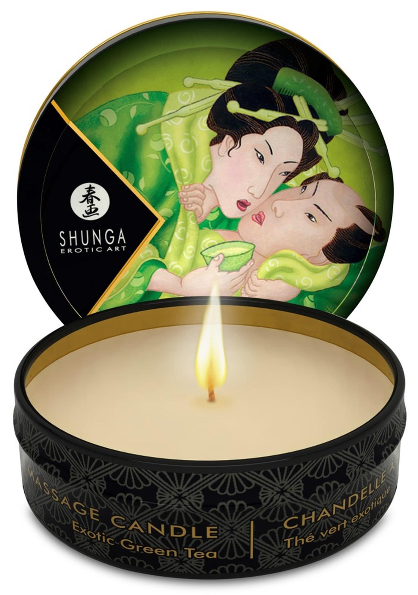 Świeca do masażu Shunga Massage Candle herbata zielona, 30 ml