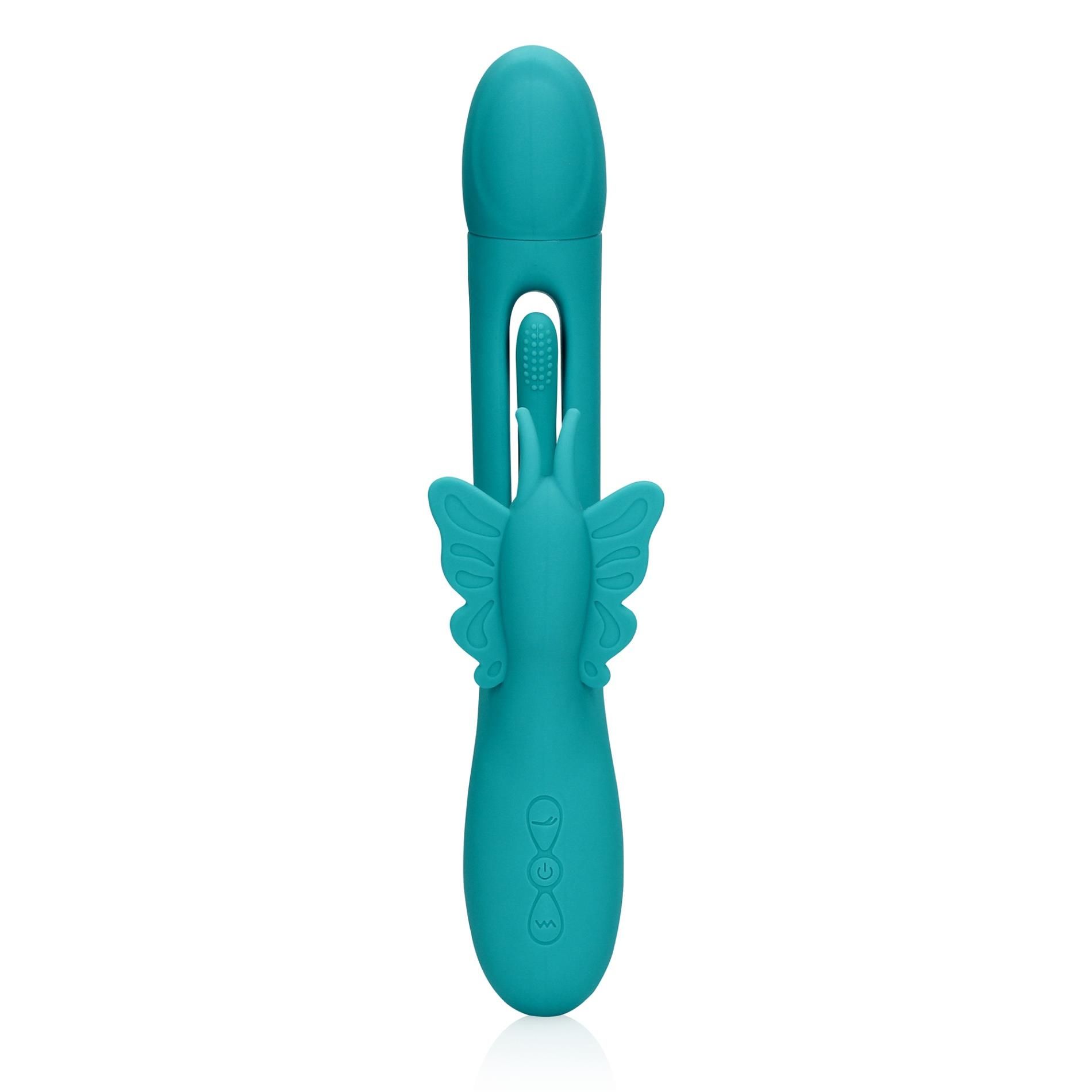 Вибратор Loveline Flapping G-Spot Butterfly, 25.7 см (бирюзовый)