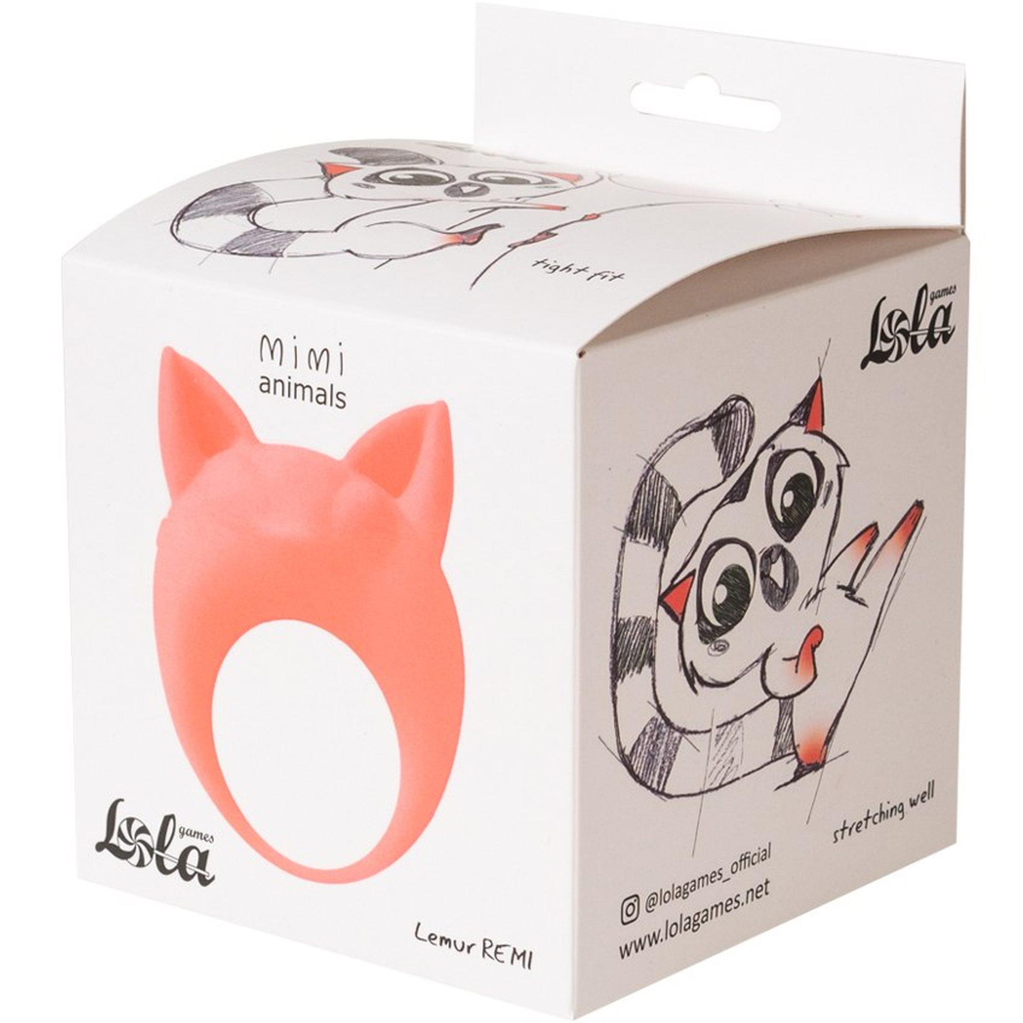 Виброкольцо Lola Games MiMi Animals Lemur Remi, 7.4 см (оранжевый)