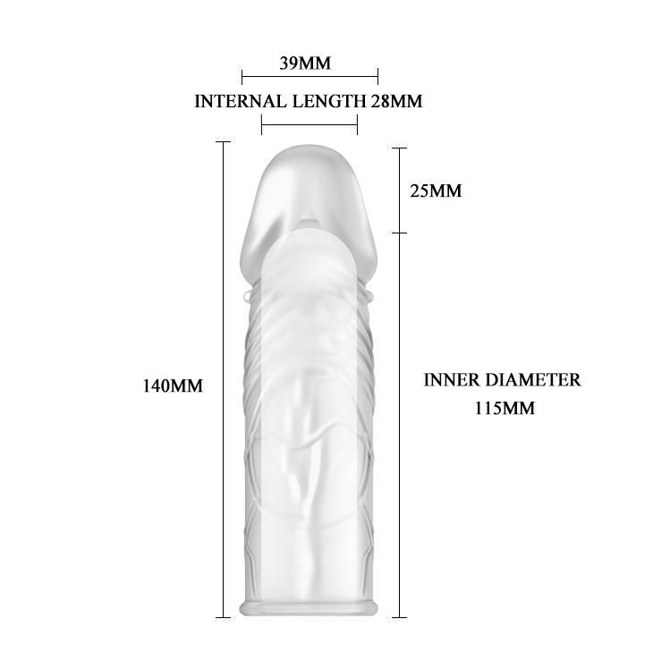 Насадка на пенис Baile Penis Sleeve, 14 см (прозрачный)