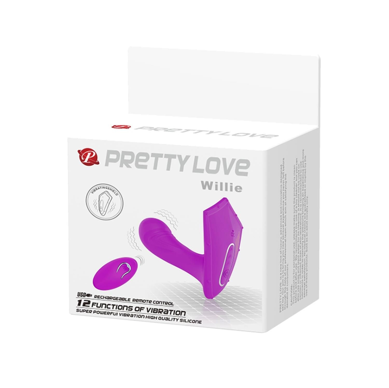 Вибратор Pretty Love Willie, 9,7 см (фиолетовый)