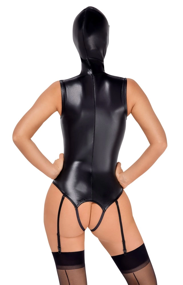 БДСМ костюм Bad Kitty Naughty Toys Body With Head Mask, L (черный)
