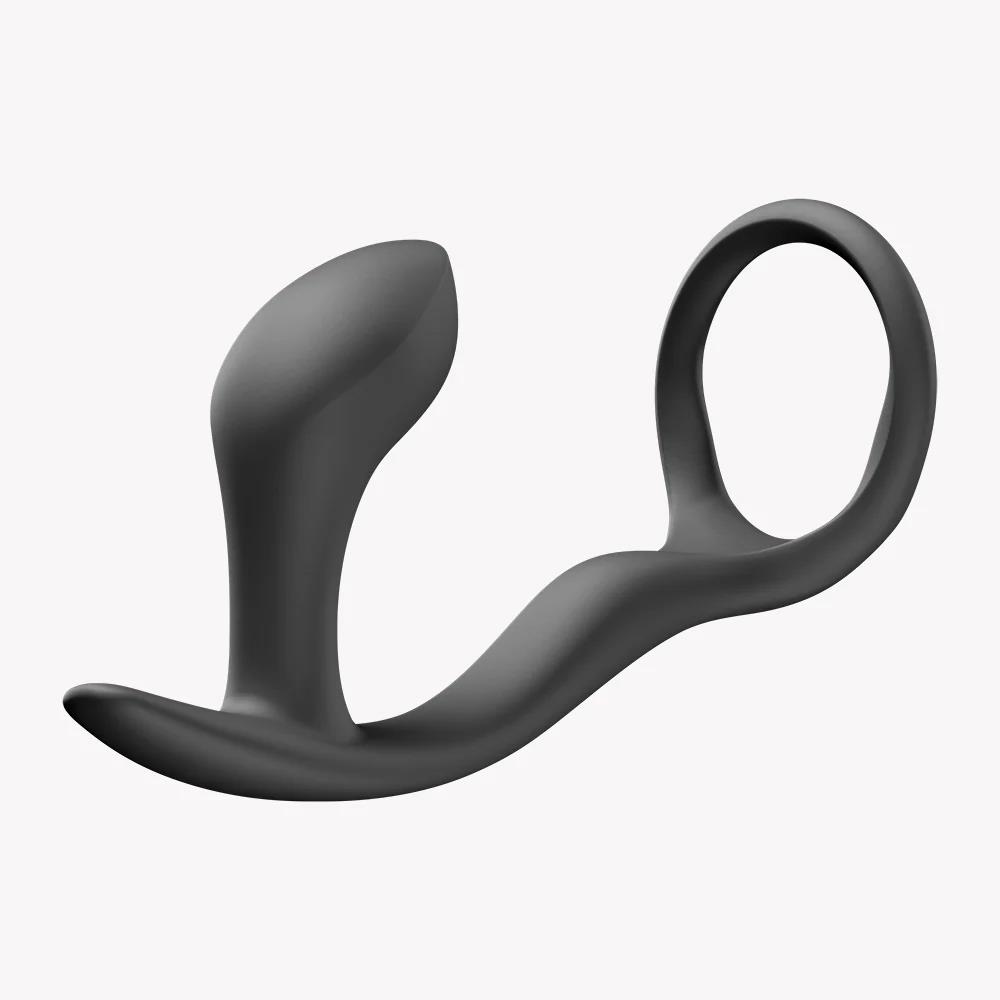 Анальная пробка с эрекционным кольцом Fun Factory Bootie Ring, 6.7 см (черный)