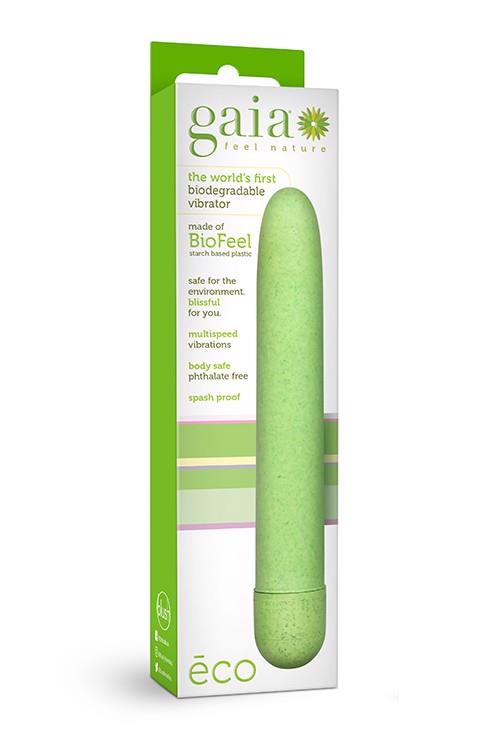 Вибратор Blush Gaia Eco, 17.8 см (зеленый)