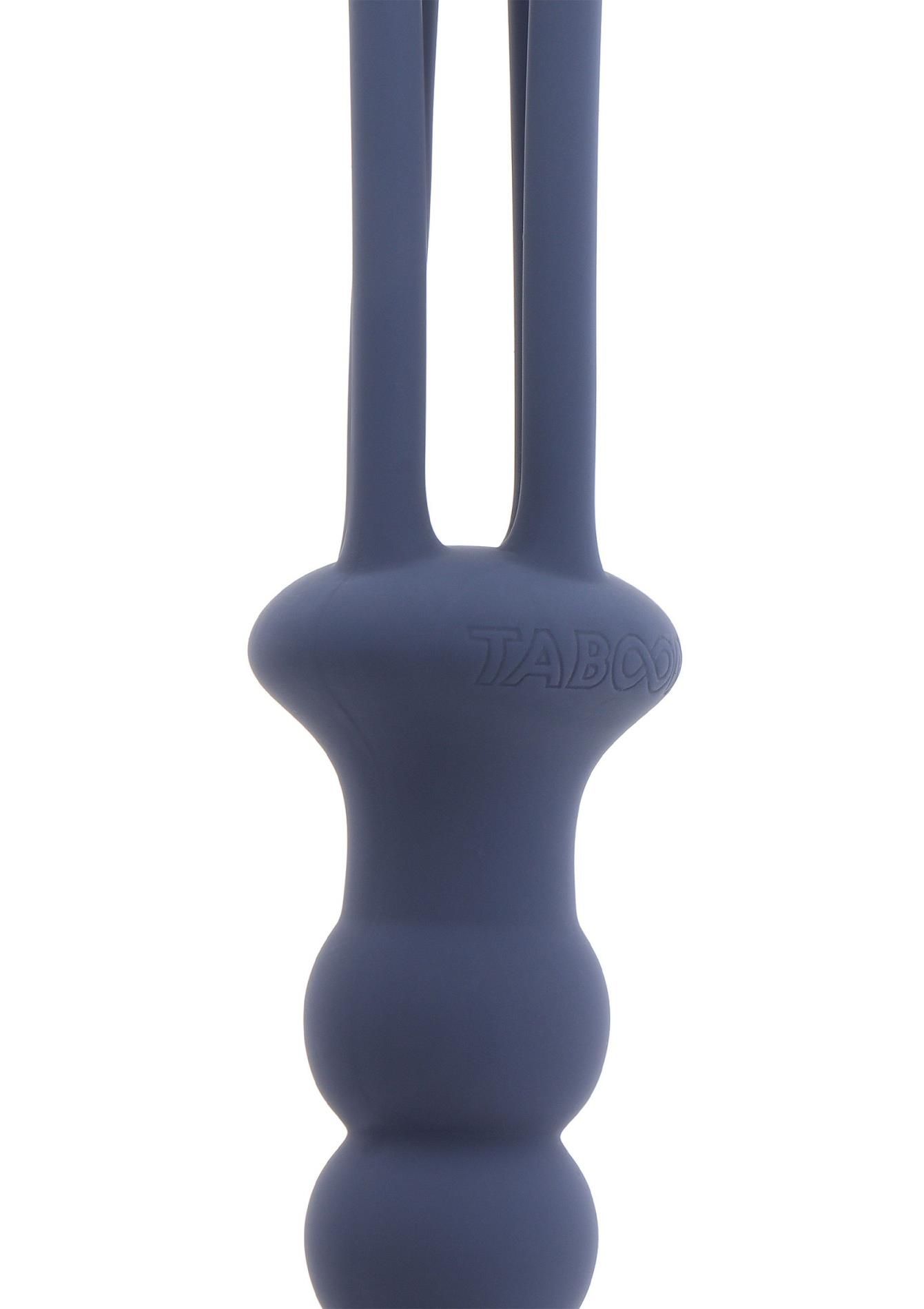 Флогер Taboom Silicone Supreme Whip & Plug, 38 см (синій)