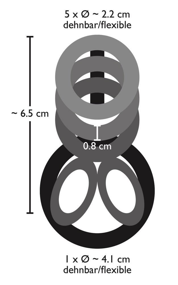 Насадка на пенис Bad Kitty Naughty Toys Cock And Ball Ring, 6,5 см (черный)