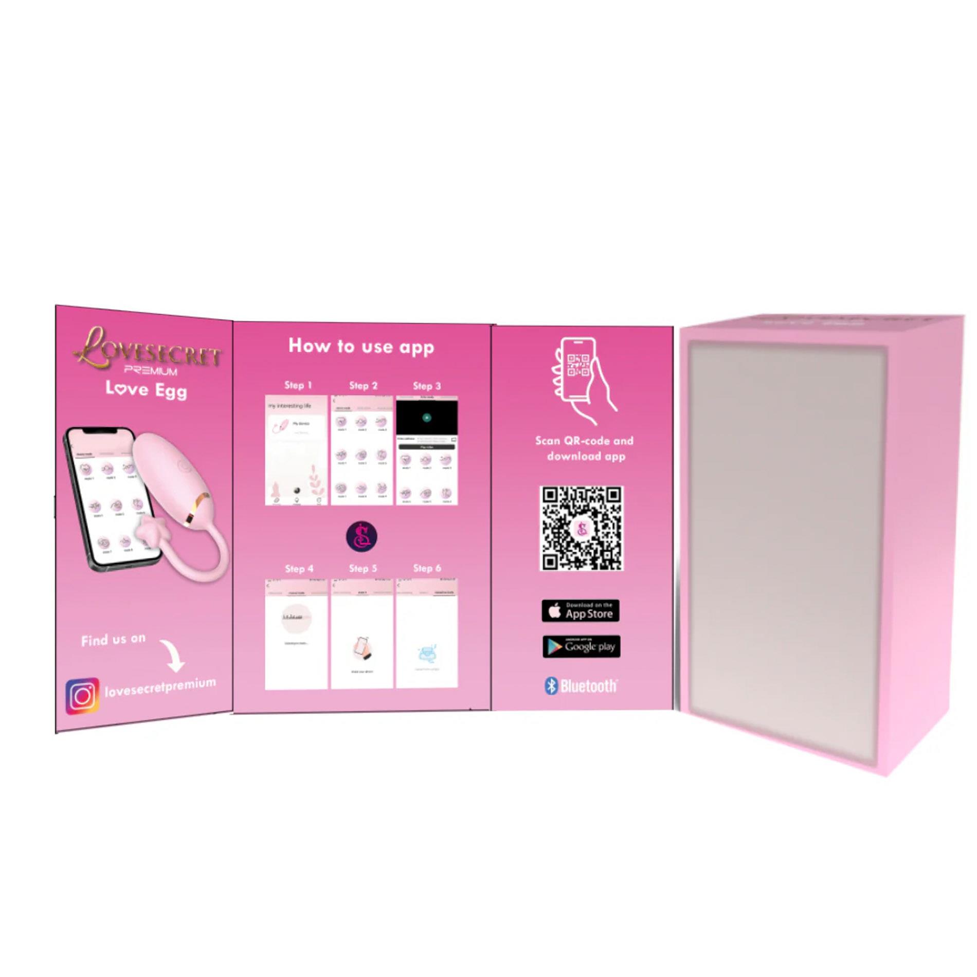 Виброяйцо Lovesecret Premium Love Egg App Function, 10.7 см (розовый)