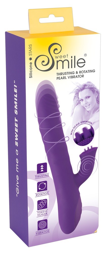 Вибратор-кролик Sweet Smile Thrusting & Rotating, 24,7 см (фиолетовый)