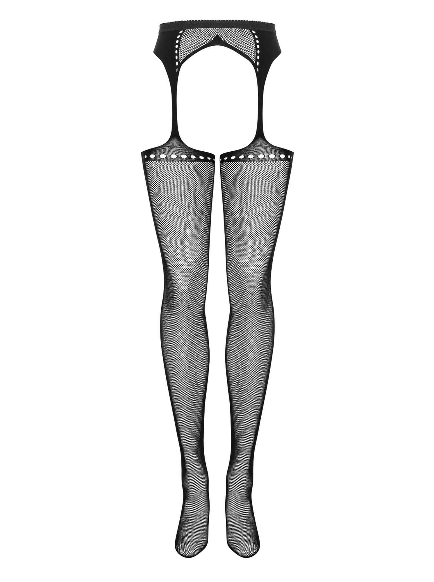 Панчохи з поясом Obsessive S314, S/M/L (чорний)