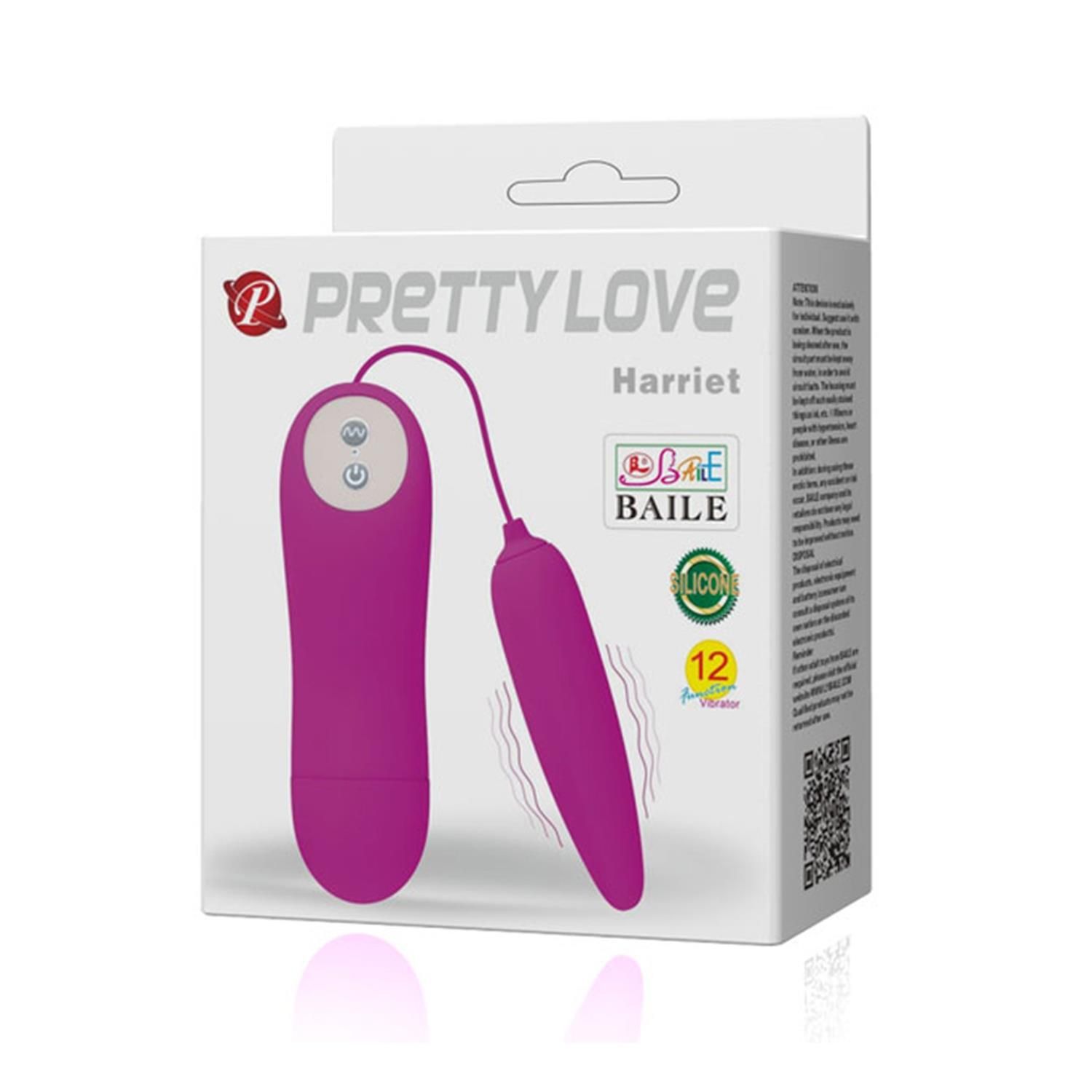 Виброяйцо Pretty Love Harriet, 7 см (фиолетовый)