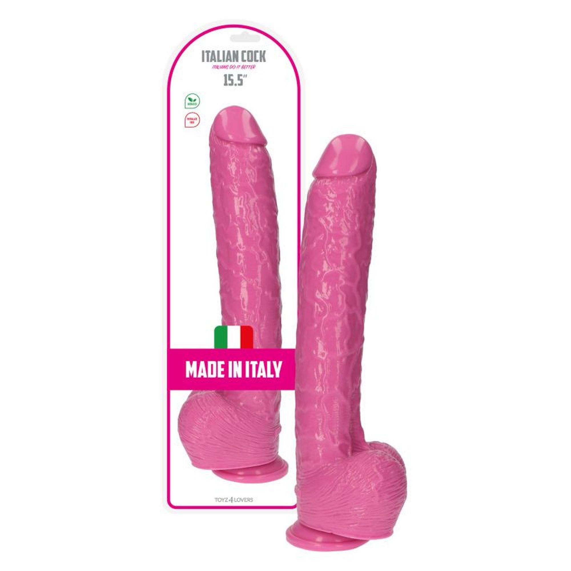 Фалоімітатор Toyz4lovers Italian Cock 15.5'', 40 см (рожевий)