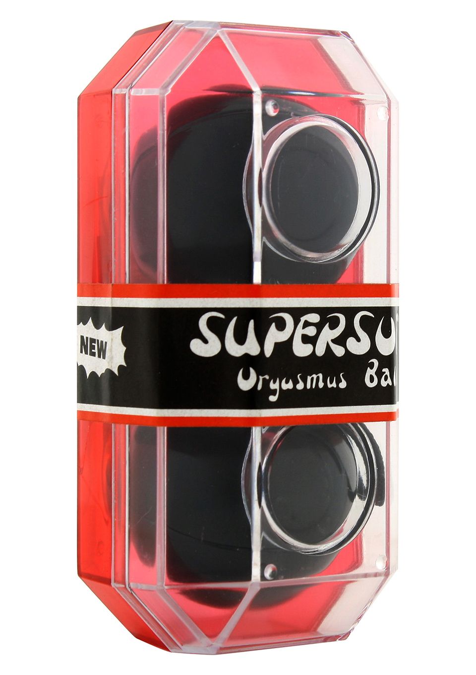 Вагинальные шарики Supersoft, 3,5 см (черный)