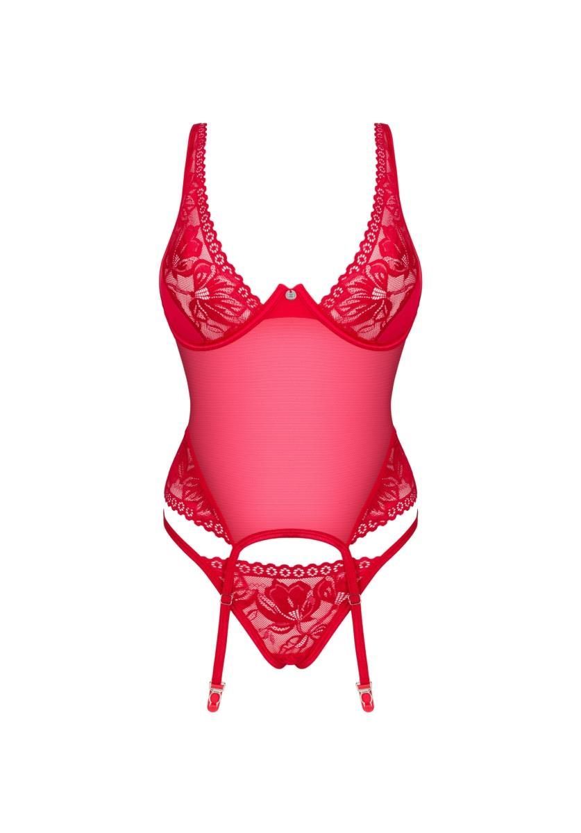 Комплект белья Obsessive Lacelove, M/L (красный)
