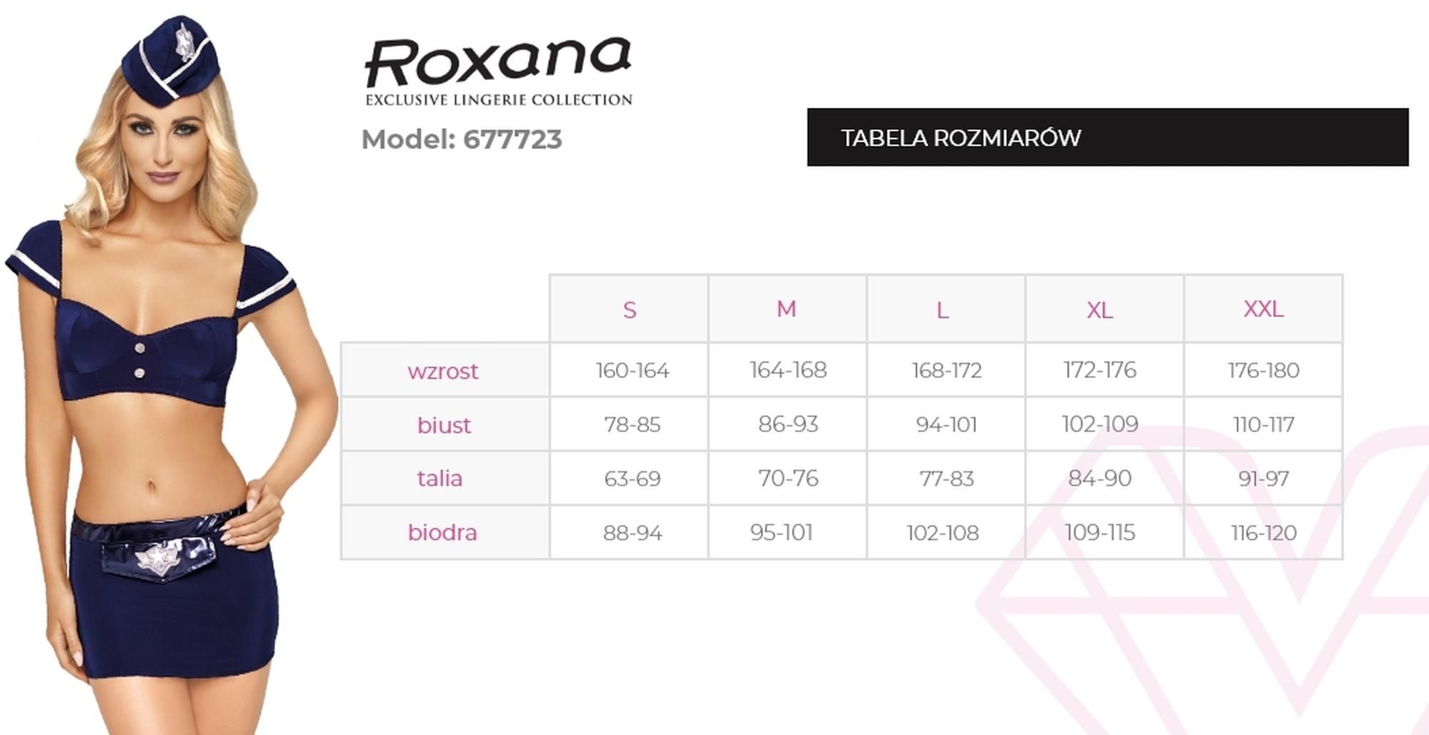 Эротический костюм стюардессы Roxana 6777, XL (синий)