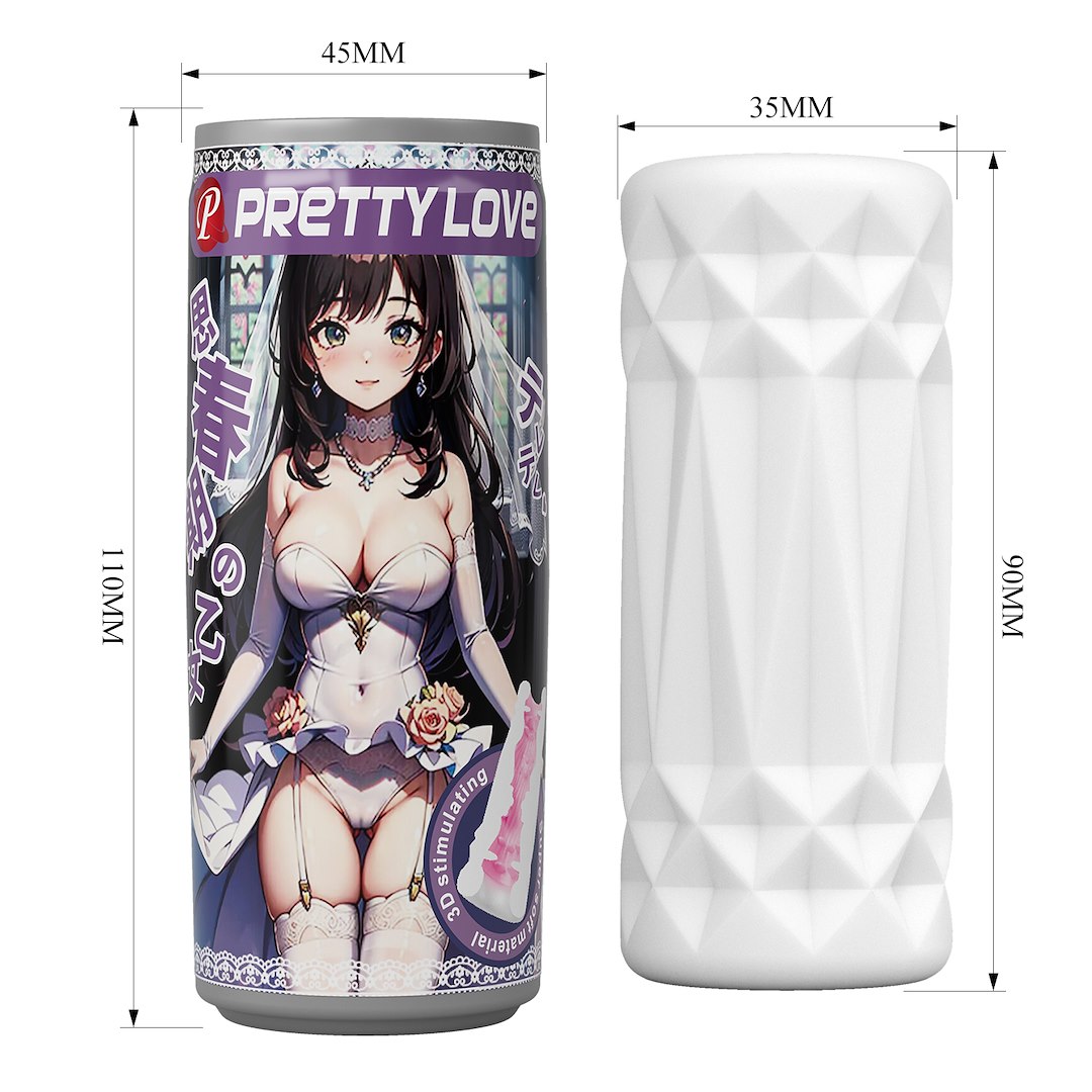 Мастурбатор Pretty Love Super Soft 3D Stimulating, 9 см (белый)