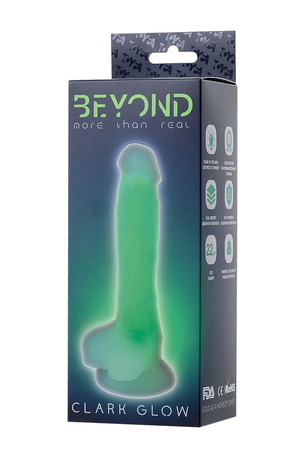 Фаллоимитатор Beyond by Toyfa Peter Glow, 22 см (зеленый)