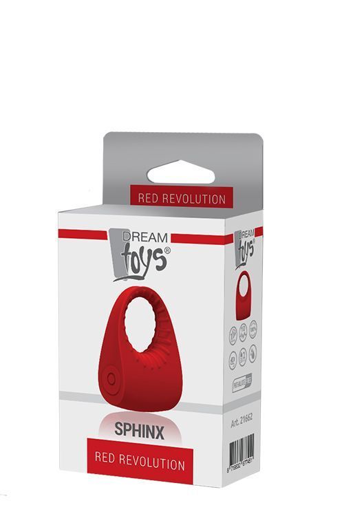 Эрекционное кольцо Red Revolition Sphinx, 6 см (красный)