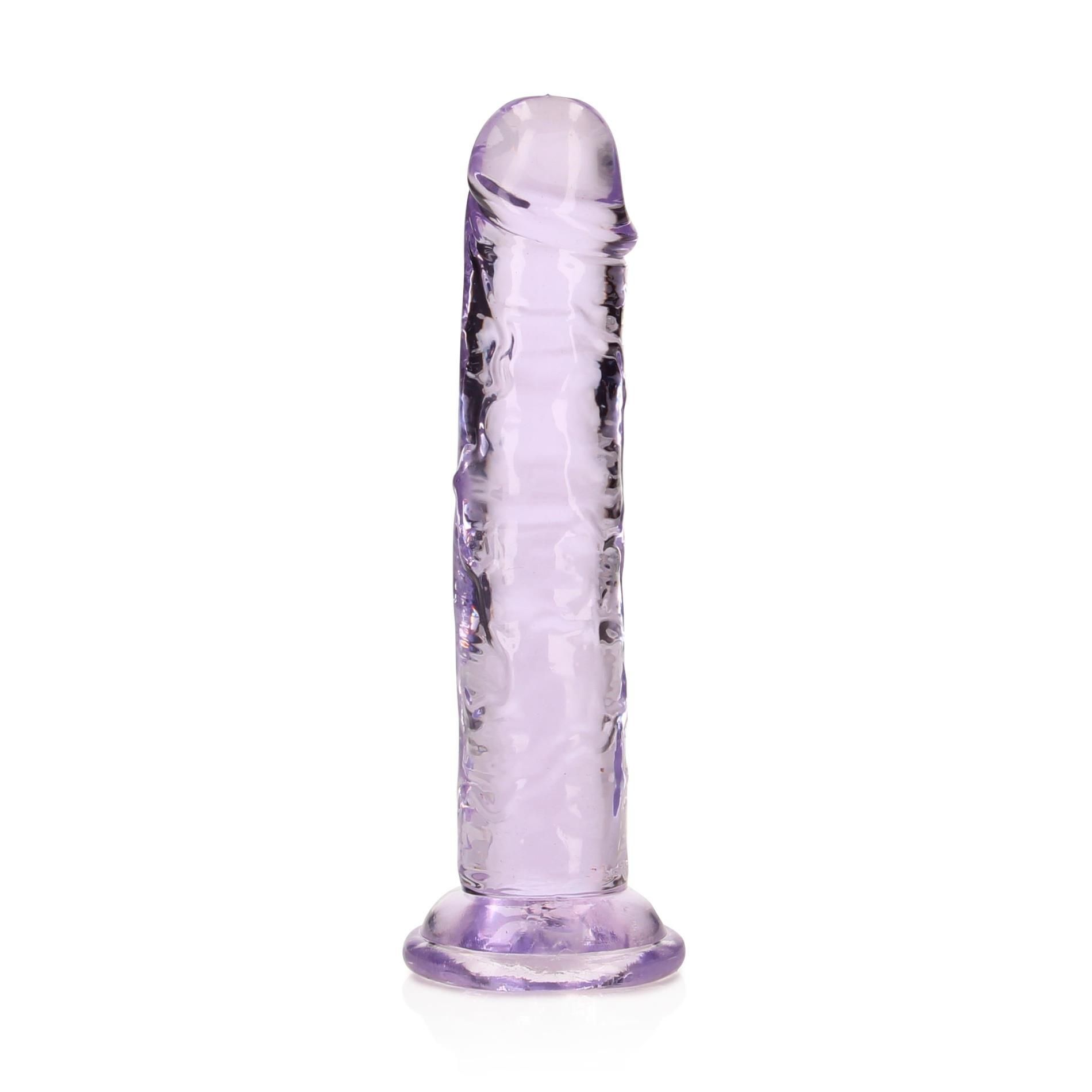 Фаллоимитатор RealRock Crystal Clear Realistic Dildo 6'', 14.5 см (фиолетовый)