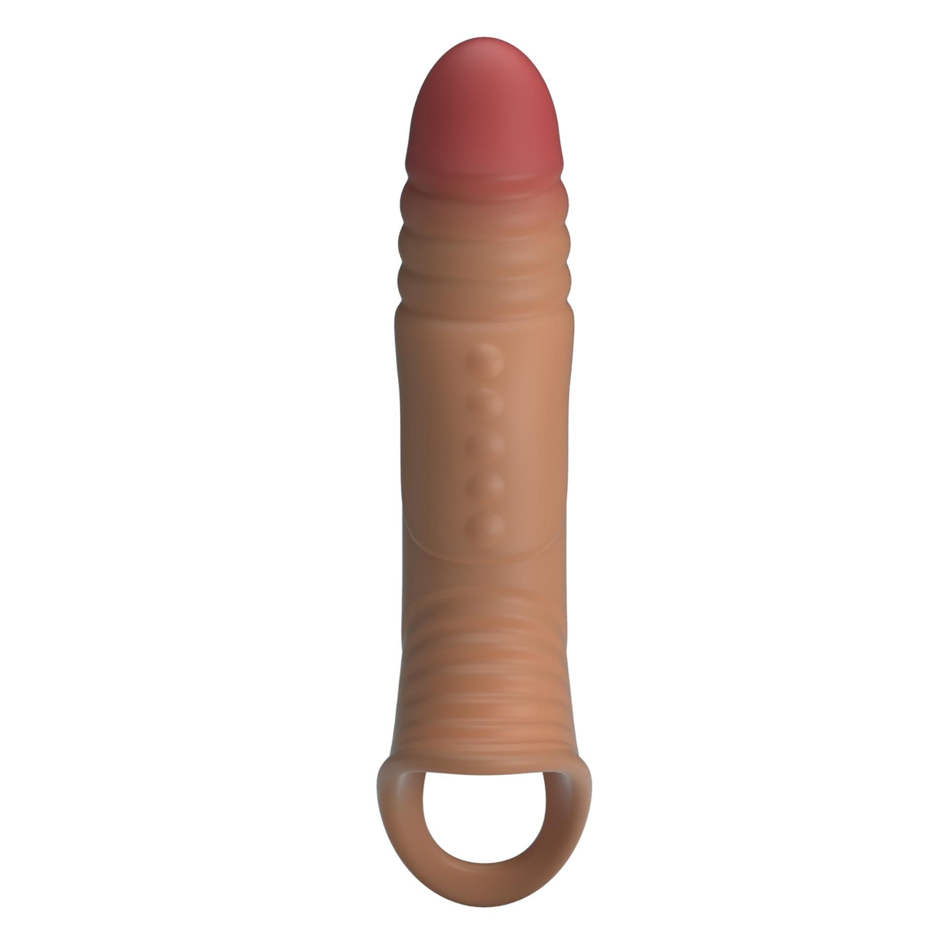Насадка на пенис Pretty Love Penis Sleeve Extender, 22 см (коричневый)