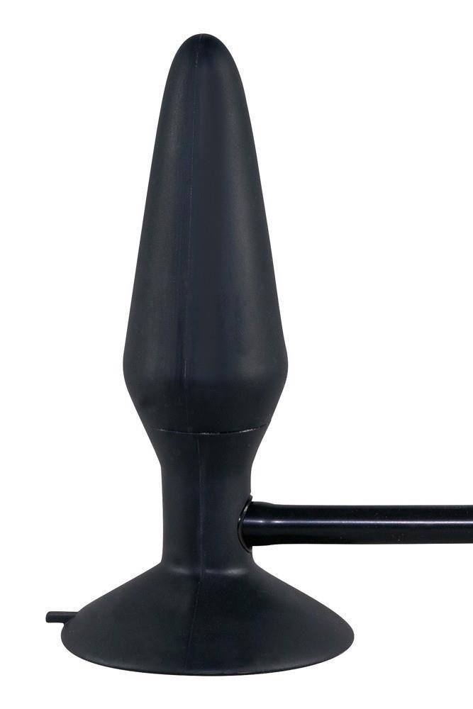 Анальна пробка True Black Inflatable Anal Plug, 15 см (чорний)