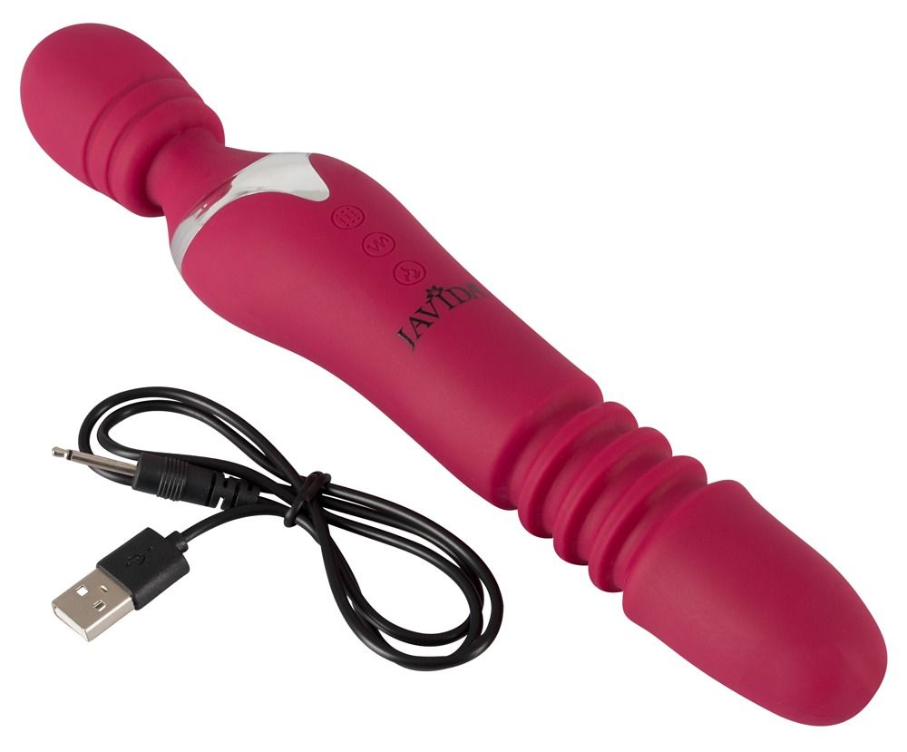 Вибратор Javida Warming & Thrusting Vibe, 27 см (розовый)