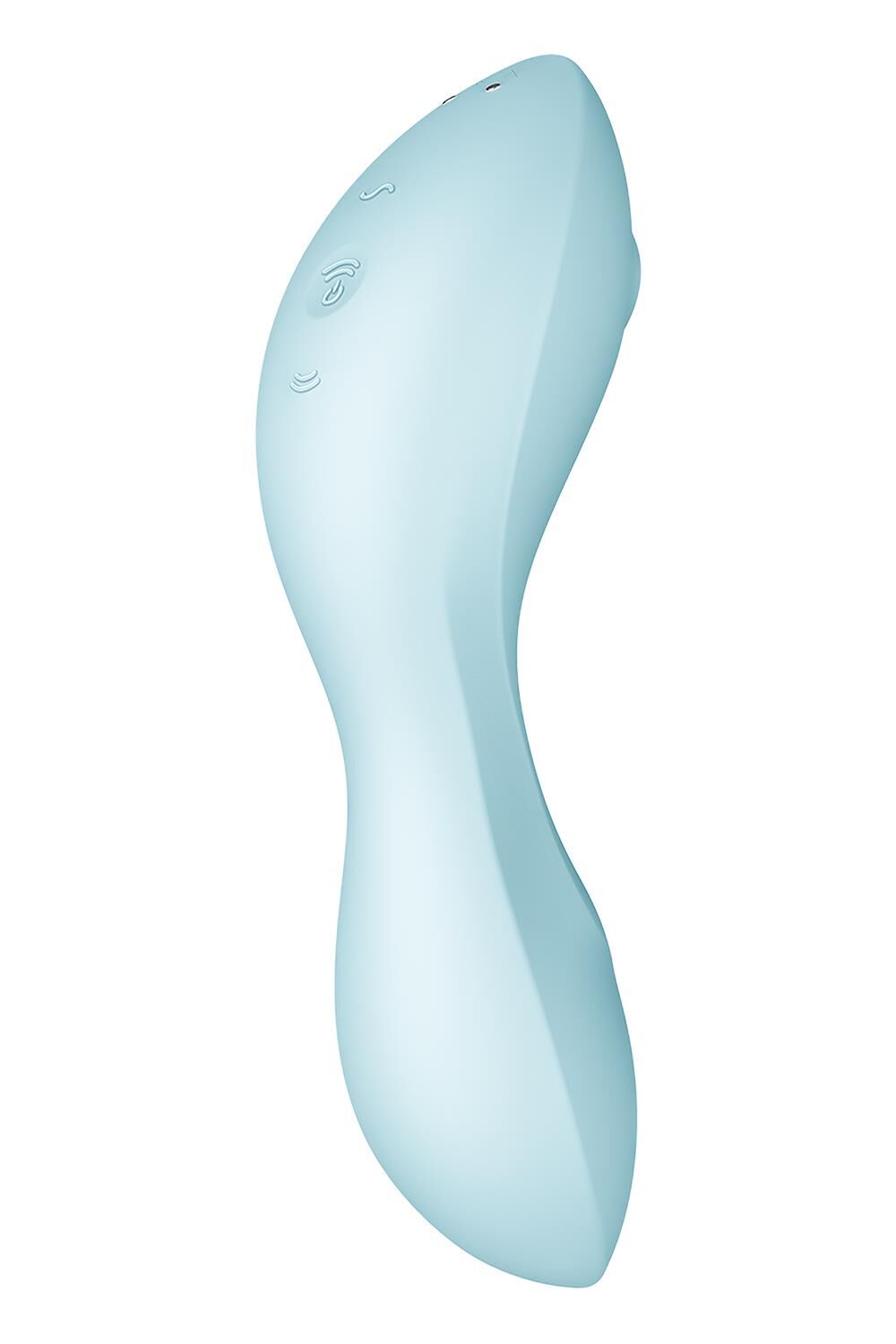 Вакуумный стимулятор клитора с вибрацией Satisfyer Curvy Trinity 5+ (голубой)