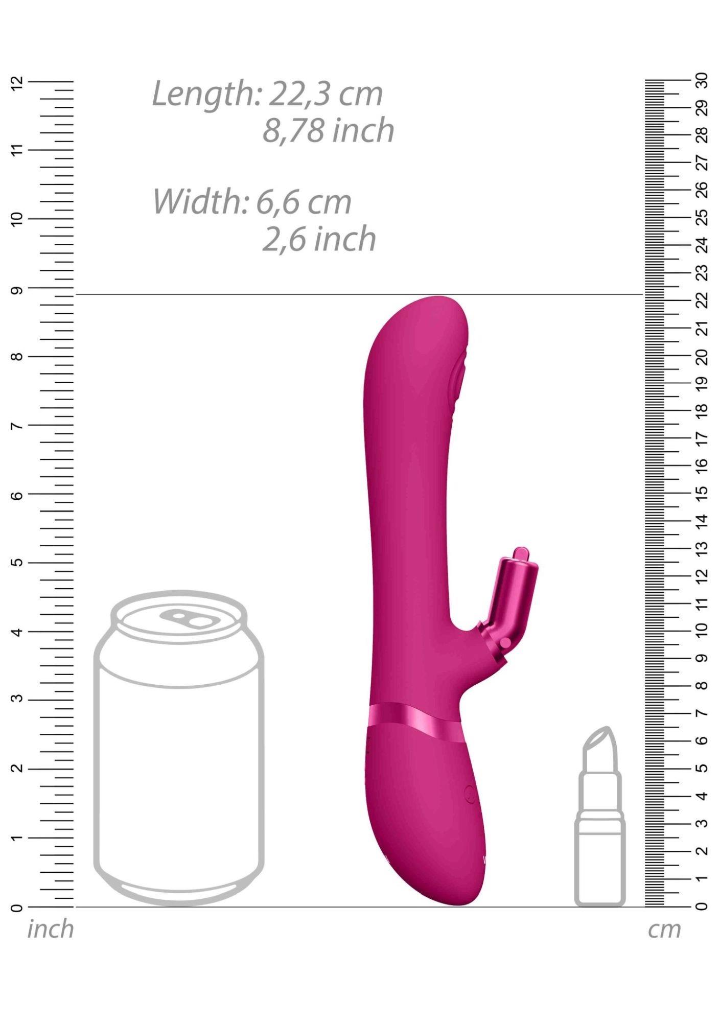 Vive Etsu - Wibrator królik, Różowy, 22.3 cm