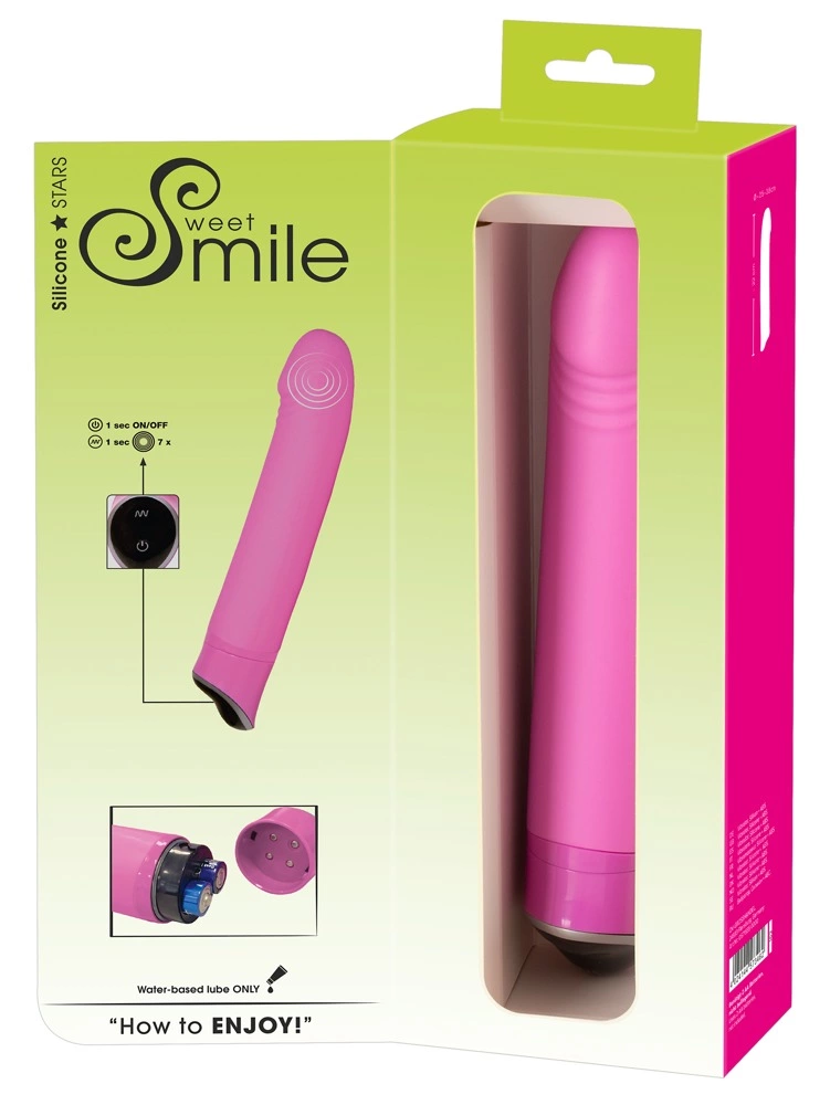 Wibrator Sweet Smile Happy, 22 cm (różowy)