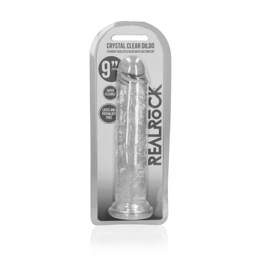 Dildo RealRock Crystal Clear 9'', 25 cm (przezroczysty)
