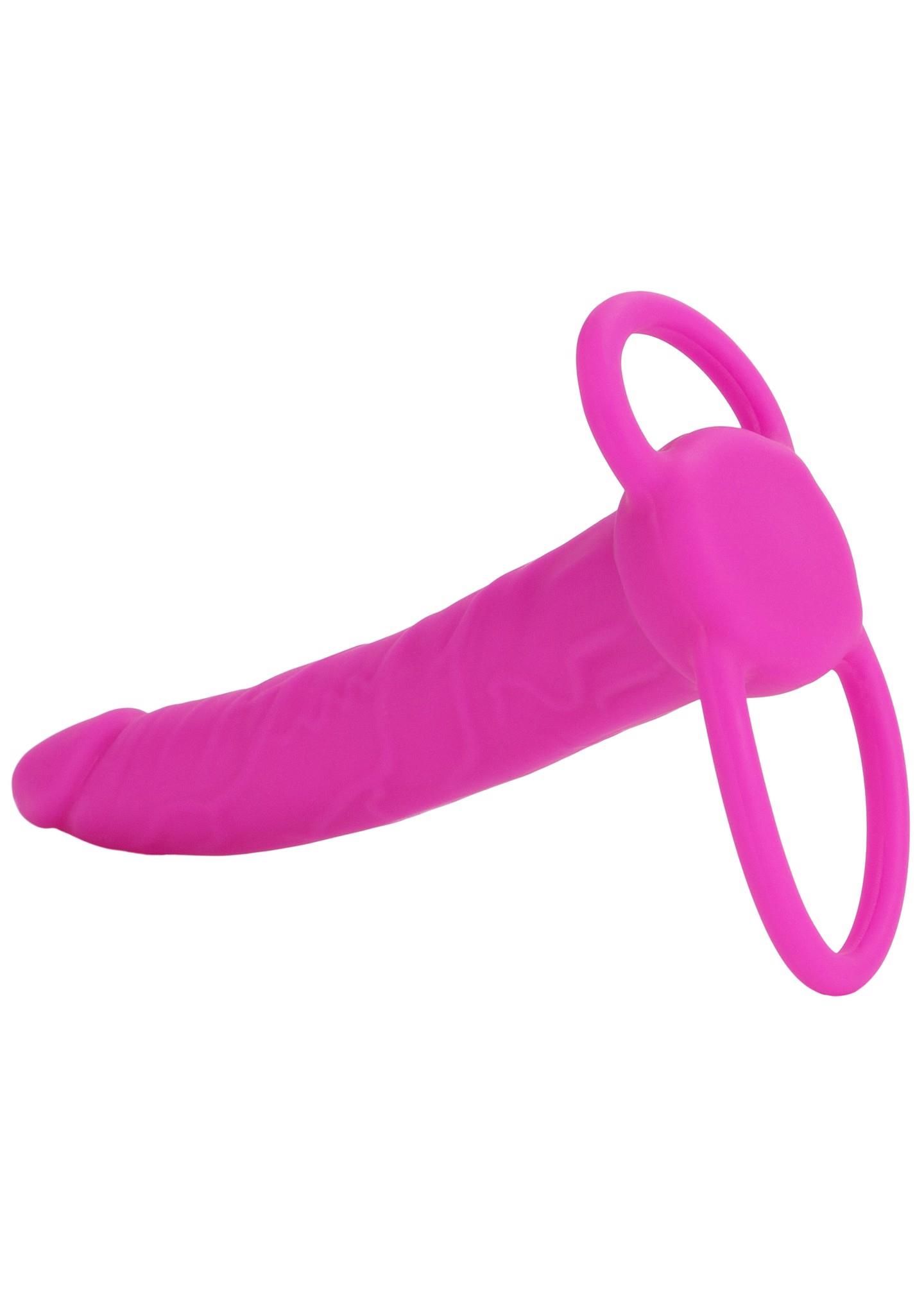 Насадка на пенис Calexotics Dual Penetrator, 14 см (розовый)