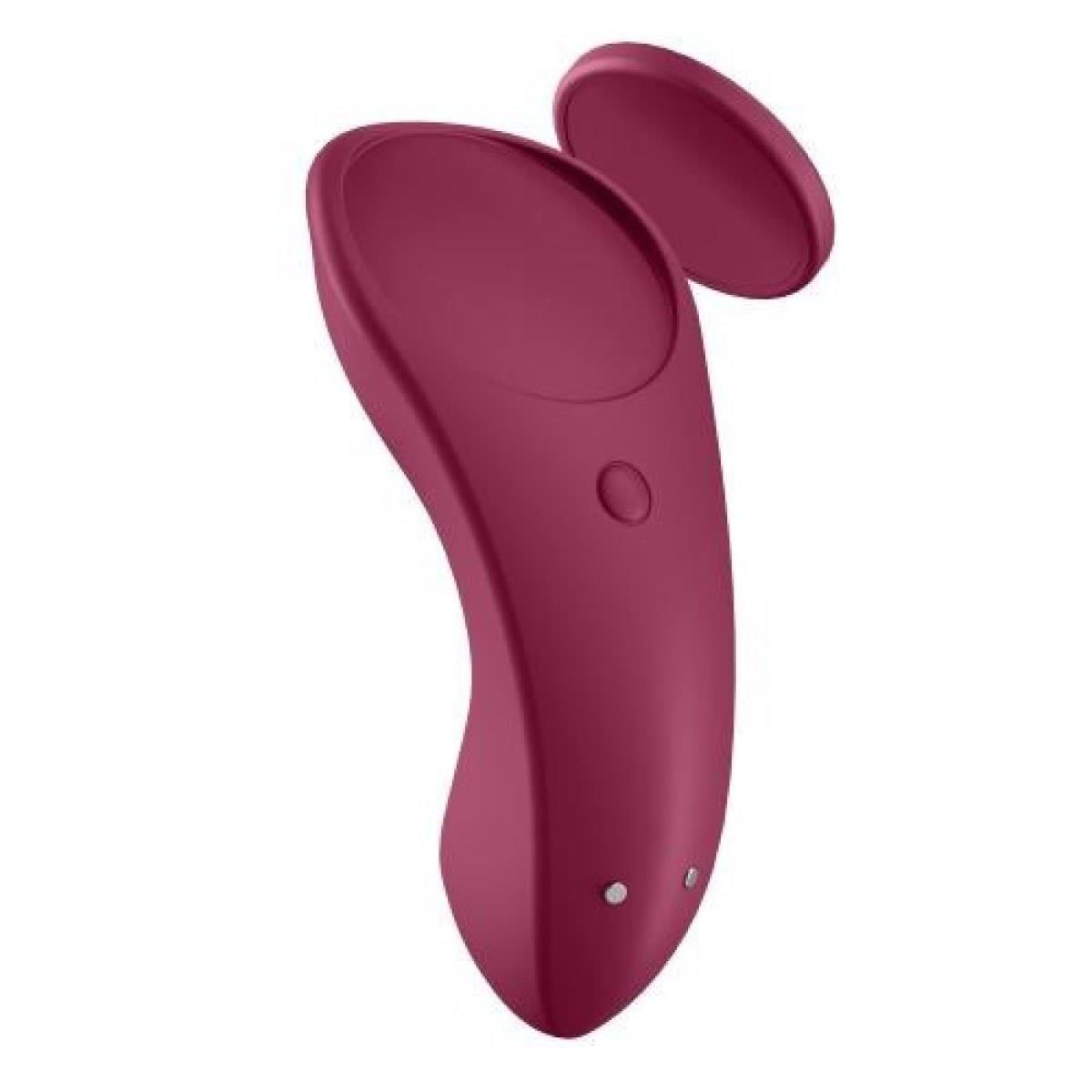 Masażer łechtaczki do majtek Satisfyer Sexy Secret, 8,6 cm (bordeaux)