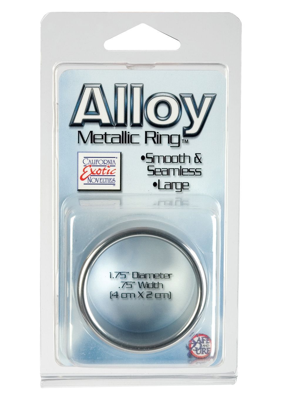 Эрекционное кольцо CalExotics Alloy Metallic Ring, 4 см (серебристый)