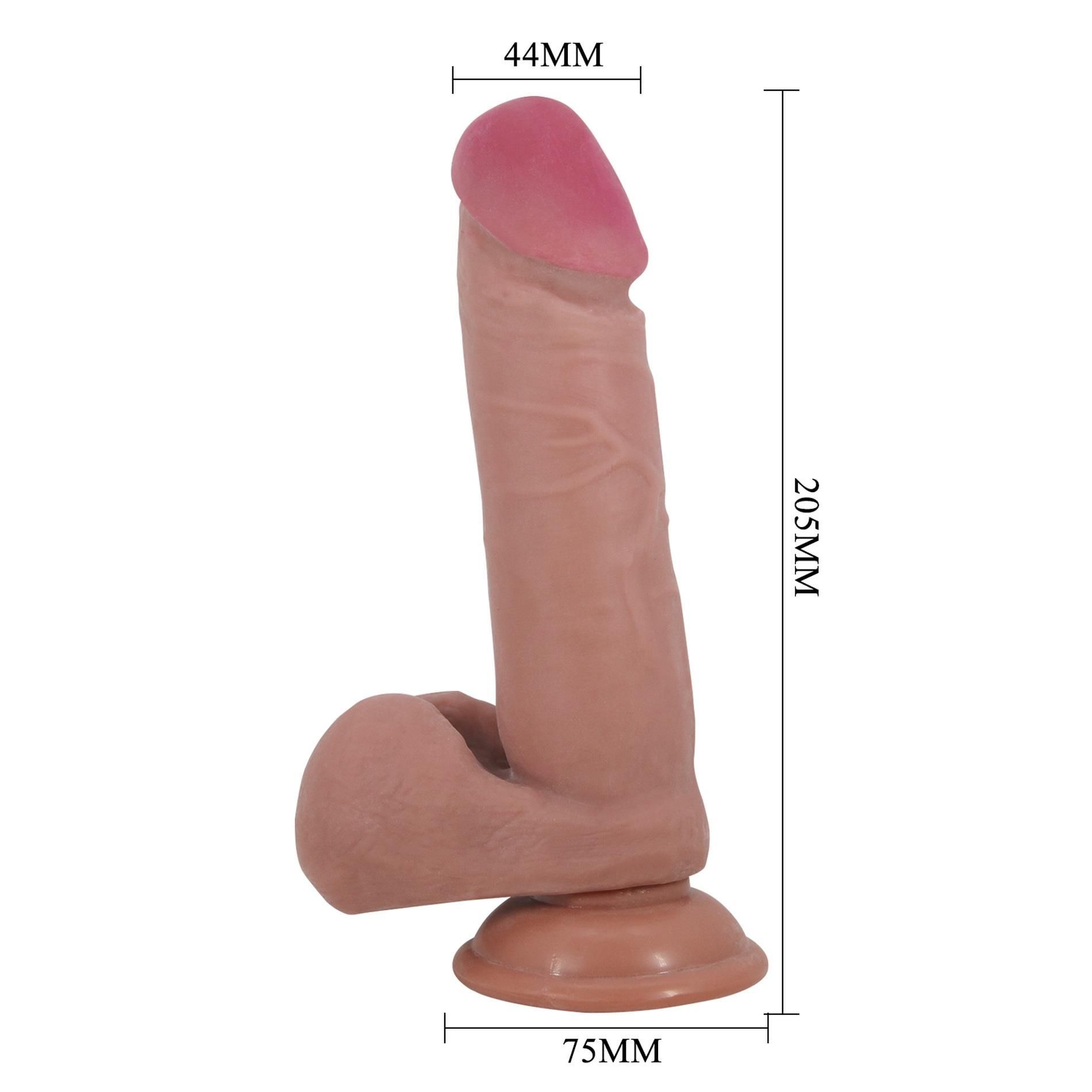Фаллоимитатор Baile Sliding Skin 8.1'', 20.5 см (коричневый)