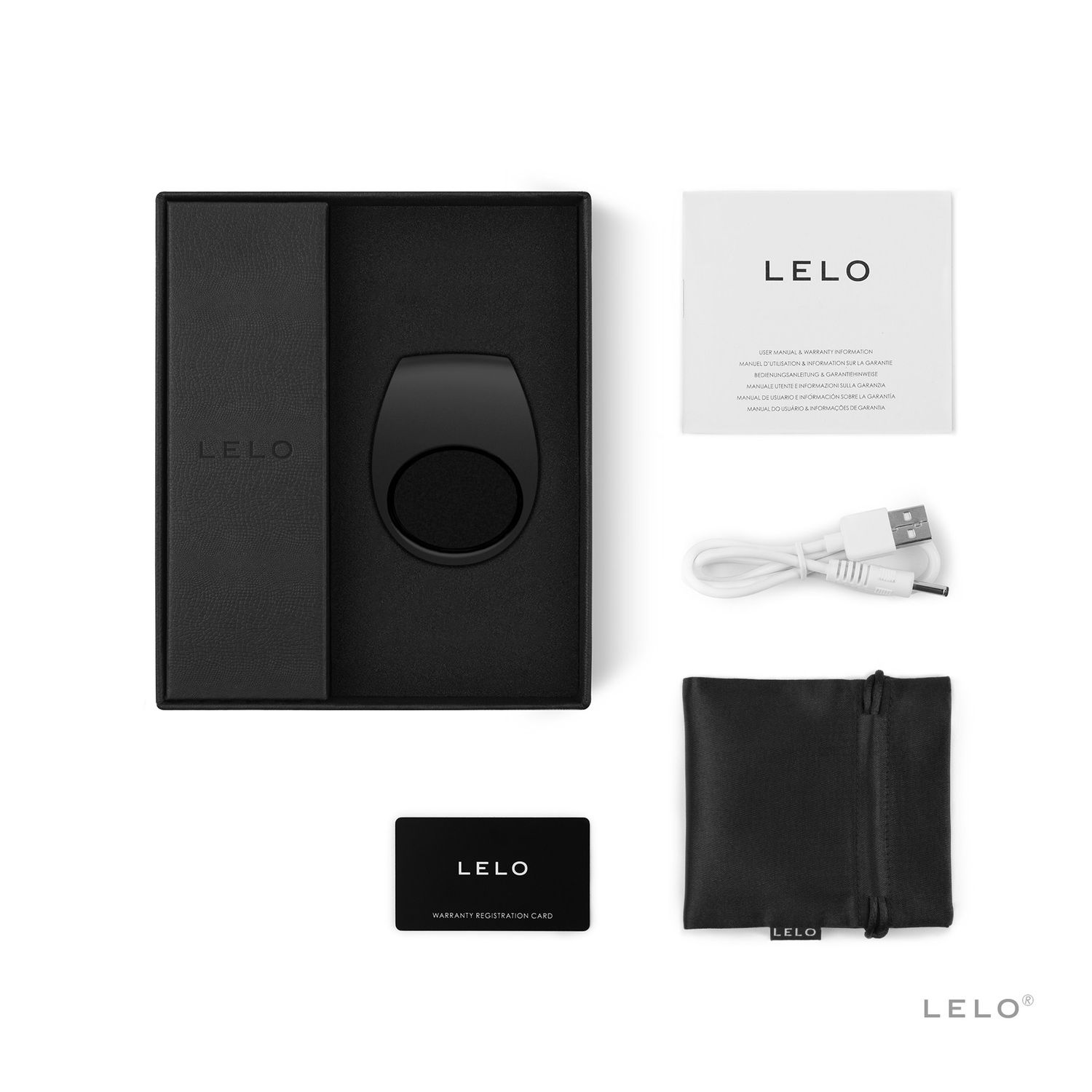 Эрекционное кольцо Lelo Tor 2, 6 см (черный)