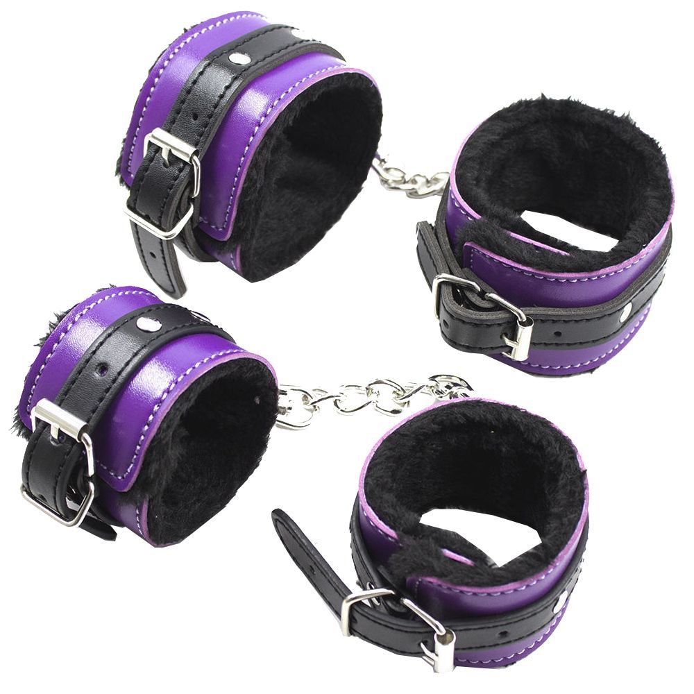 Secret Play Bondage Kit Purple - Zestaw BDSM, Fioletowy, 110 cm