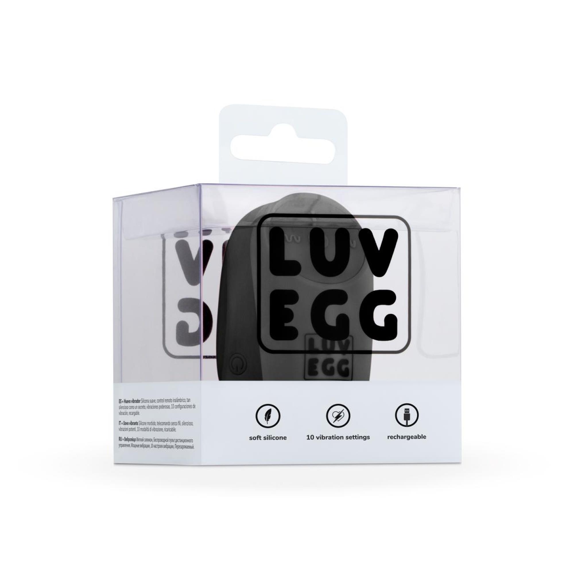 Виброяйцо Luv Egg, 16 см (черный)