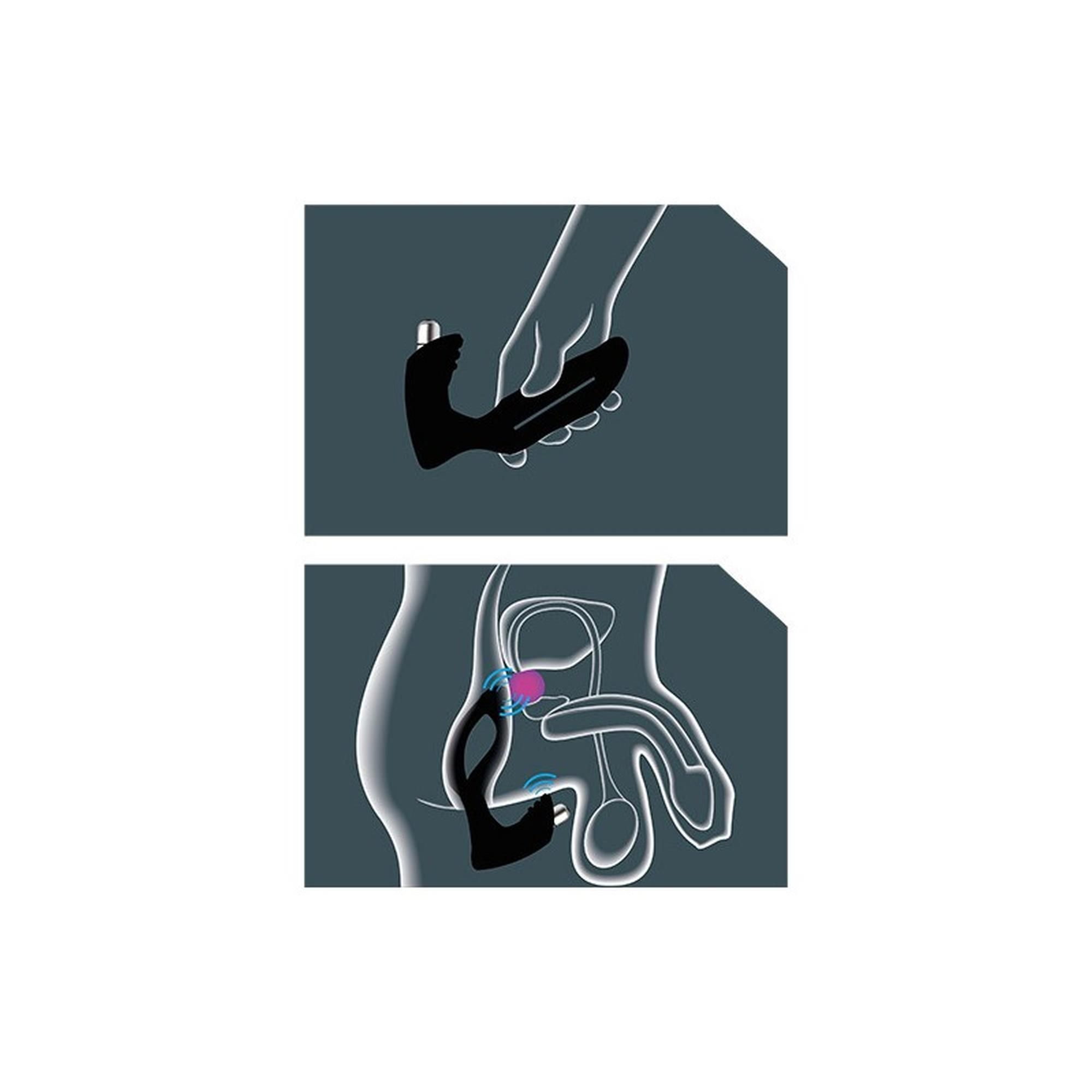 Стимулятор простаты Xpander X4+ Rechargeable Small, 13.5 см (черный)