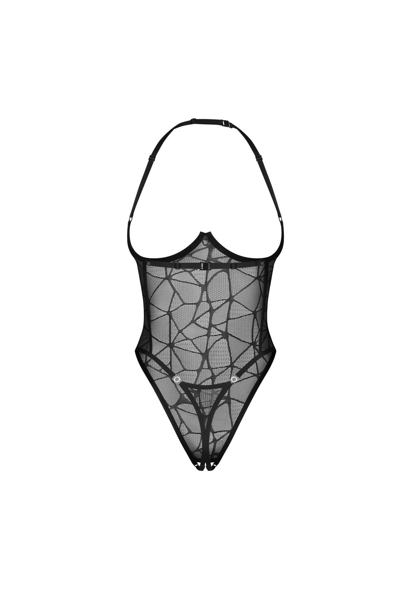 Боди Obsessive Olianna otwarte, S/M (черный)