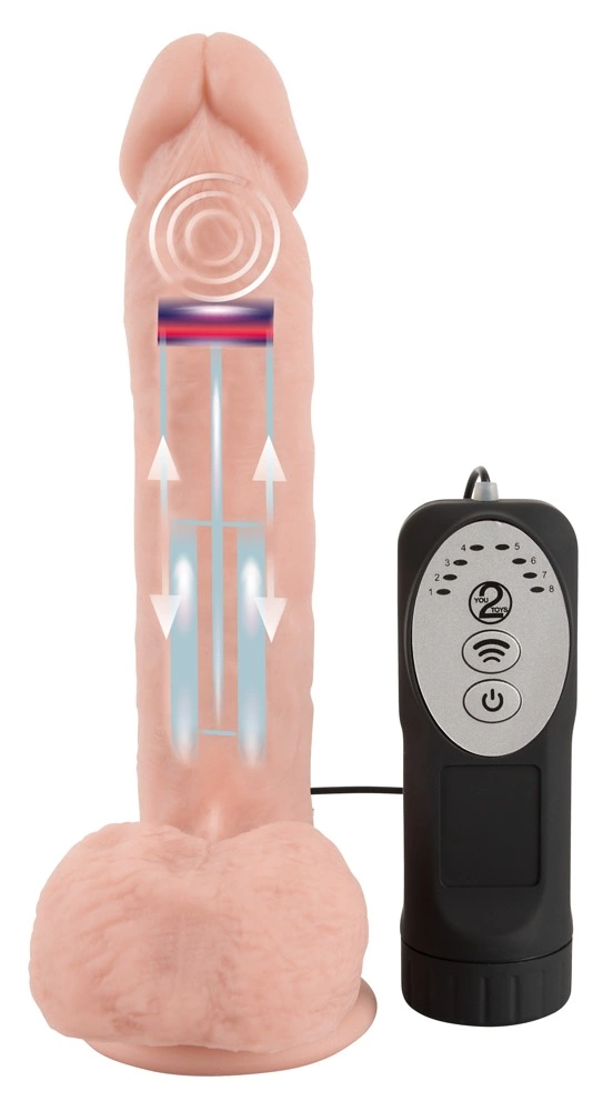 Medical Silicone - Wibrator, W kolorze cielistym, 21 cm
