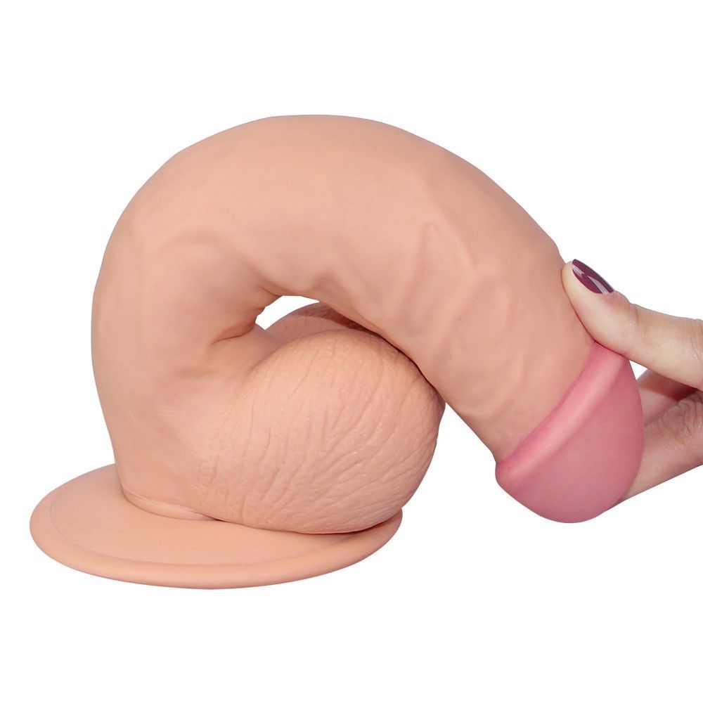 Фаллоимитатор Lovetoy The Ultra Soft Dude, 21 см (телесный)