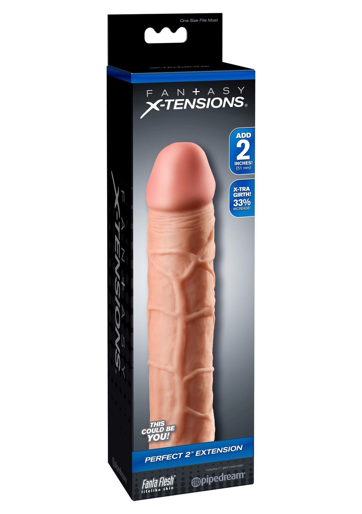 Насадка для пеніса Fantasy X-tensions Perfect Extension, 20 см (тілесний)