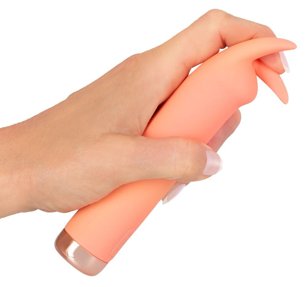 Вибратор для клитора Peachy Mini Tickle Bunny, 15,4 см (оранжевый)