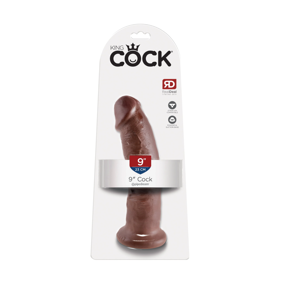 Фаллоимитатор King Cock 9", 22.9 см (коричневый)