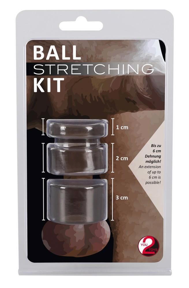 Набір ерекційних кілець Ball Stretching Kit, 3 шт (чорний)